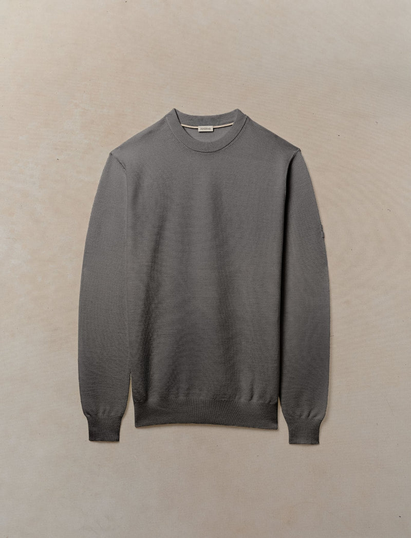 Merino Linkstitch Crewneck - Mens (Flagstone)