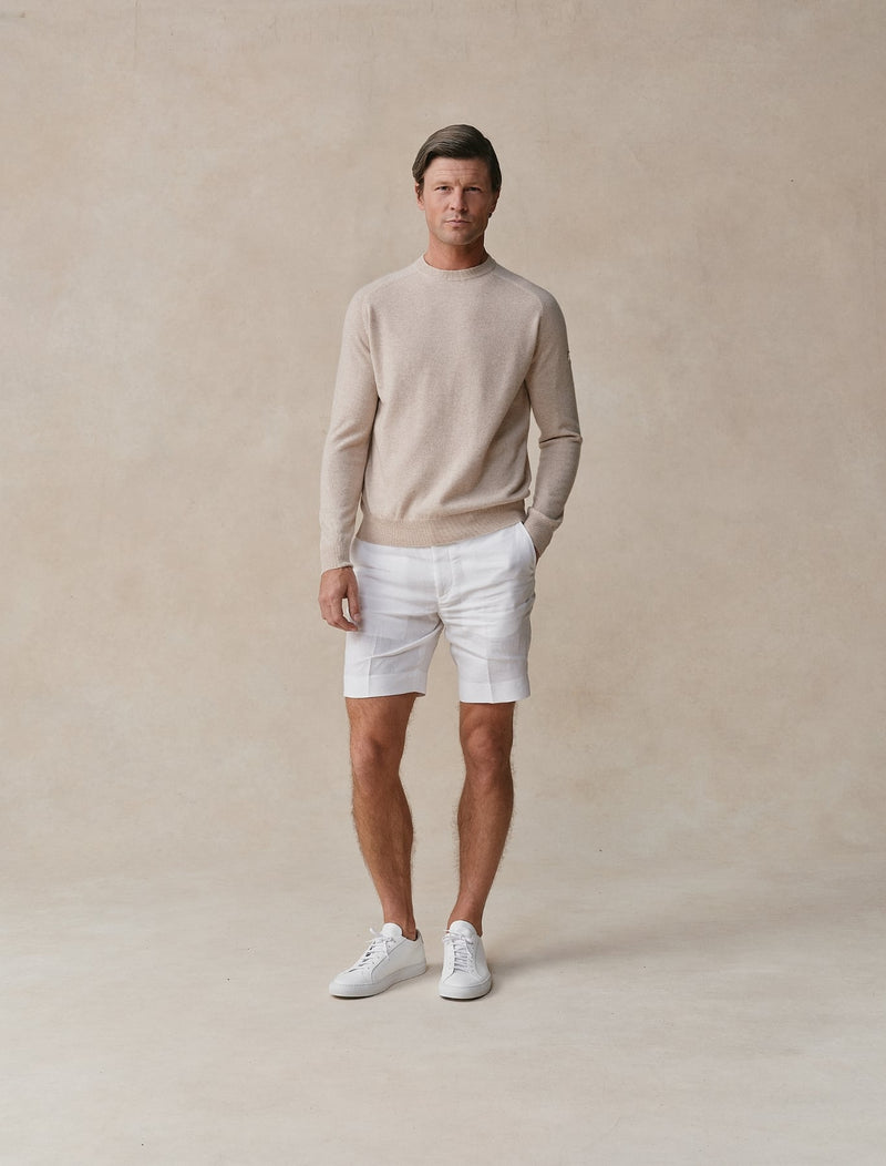 Woolen Cashmere Crewneck - Mens (Dune)