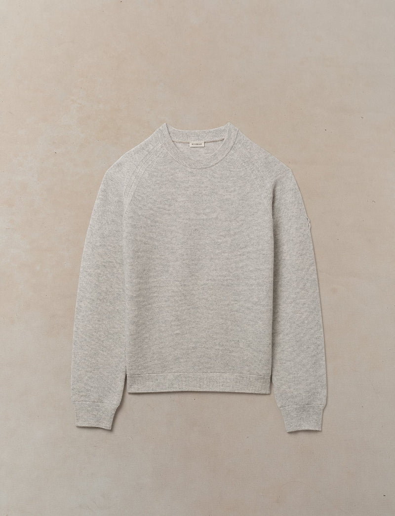 Woolen Cashmere Linkstitch Crewneck - Womens (Fog)