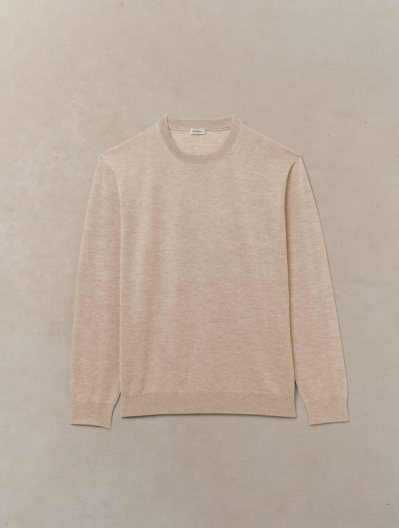 Worsted Cashmere Crewneck - Mens (Hickory)