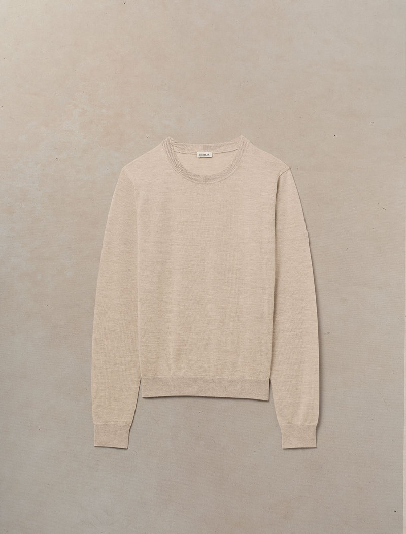 Worsted Cashmere Crewneck - Womens (Dune)